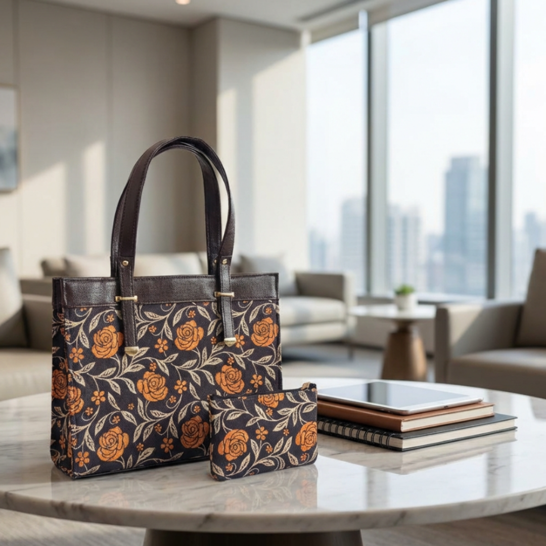 The Royal Rajwada Edition:- Women's Multicolor Handbag convertible Sling with complimentary Pouch