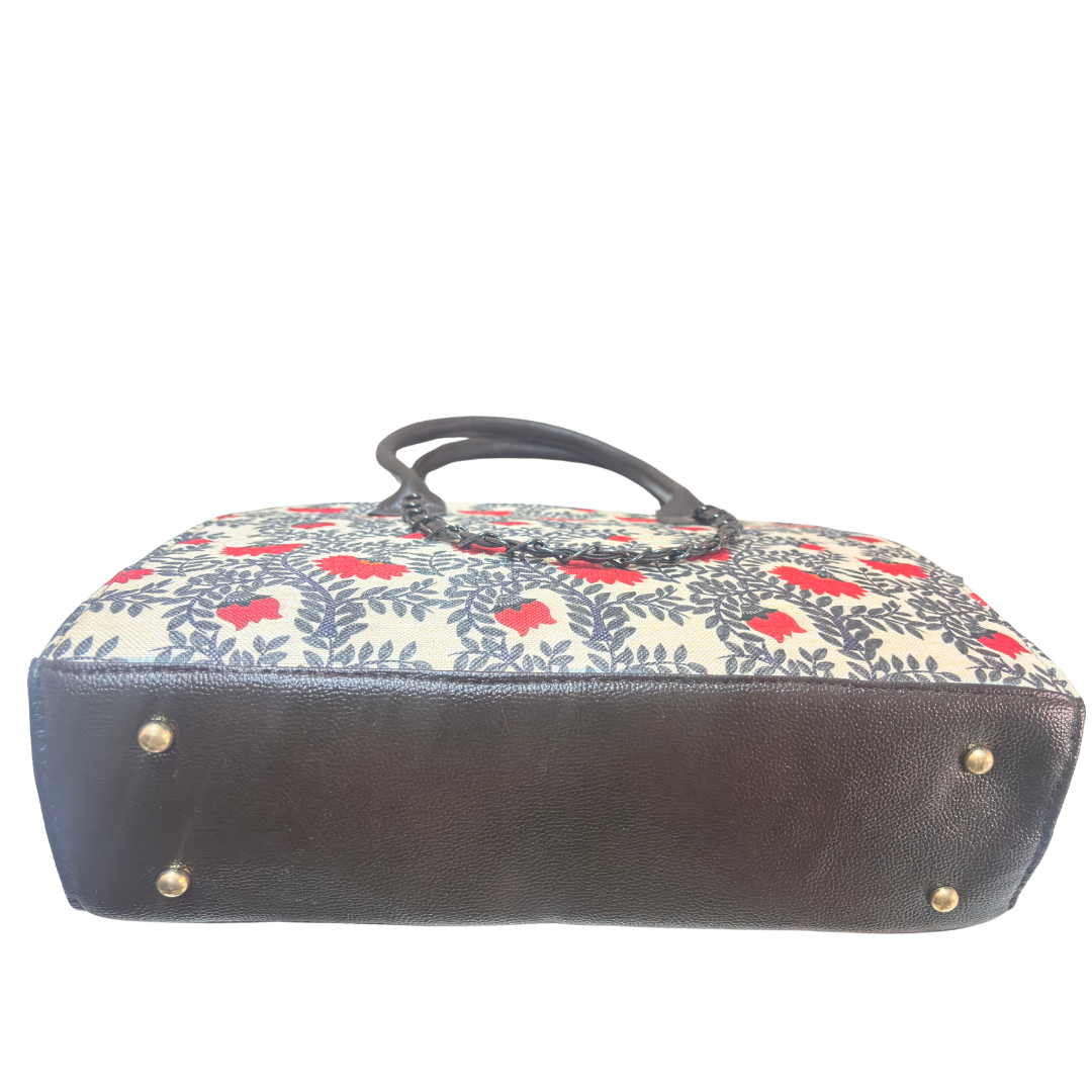 The House of RajPadmini Printed Tote Bag Set with Complementary Pouch