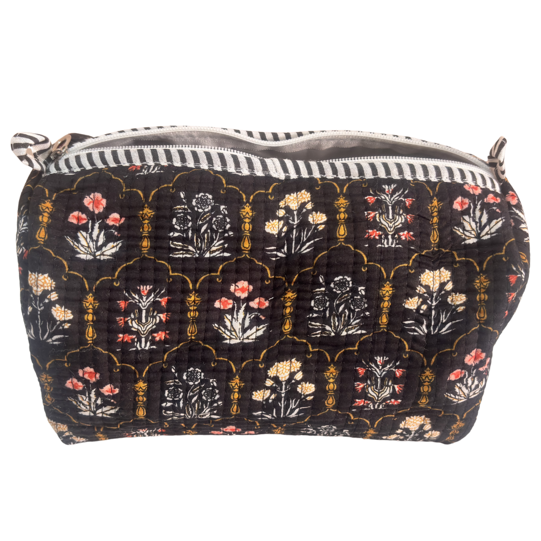 The Alfred Edition Multipurpose Travel Organizers:- Premium Handcrafted Waterproof Quilted Cotton Beauty/Travel Organizer Bag for Men & Women