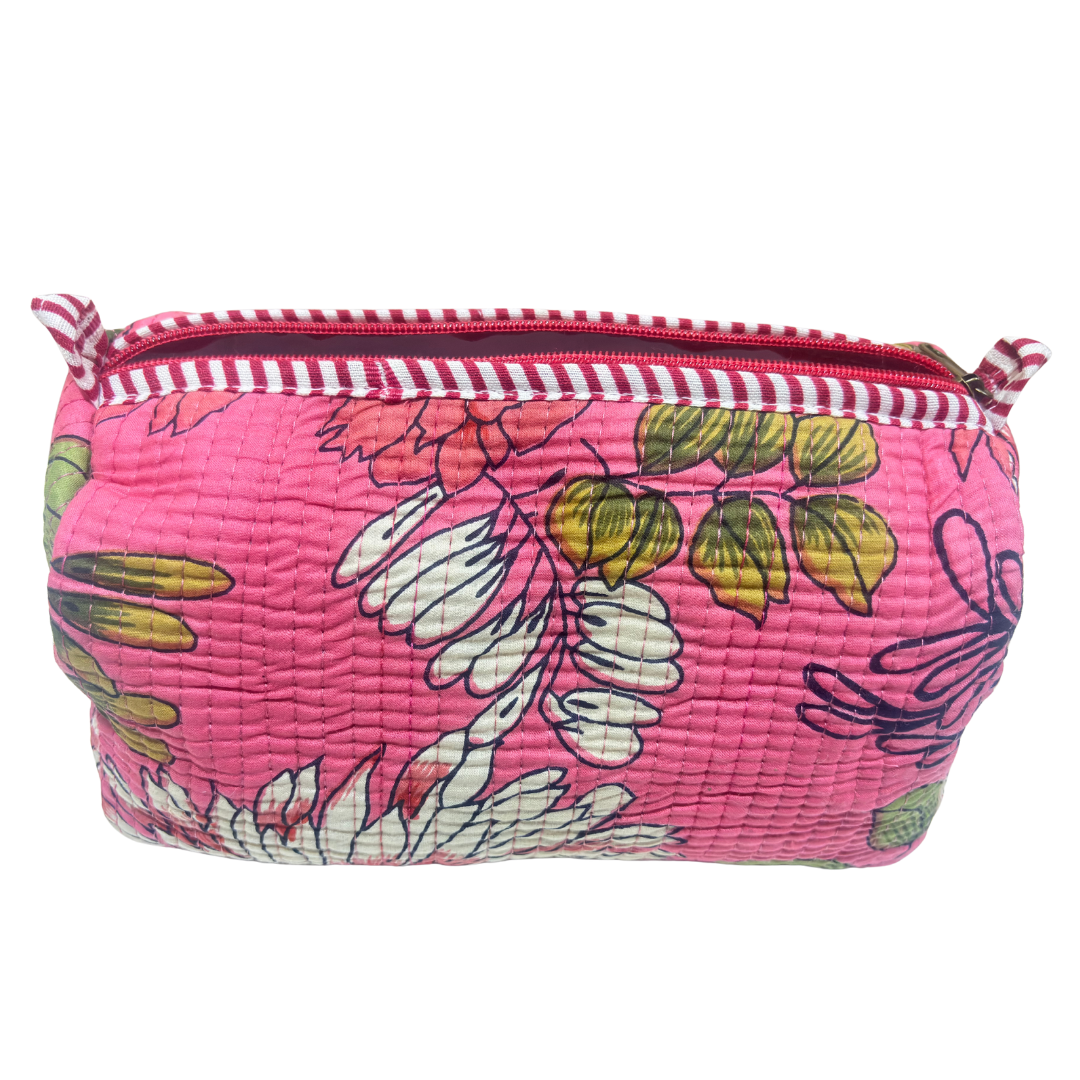 The Alfred Edition Travel Accessory:- Premium Handcrafted Waterproof Quilted Cotton Beauty/Travel Organizer Bag for Men & Women