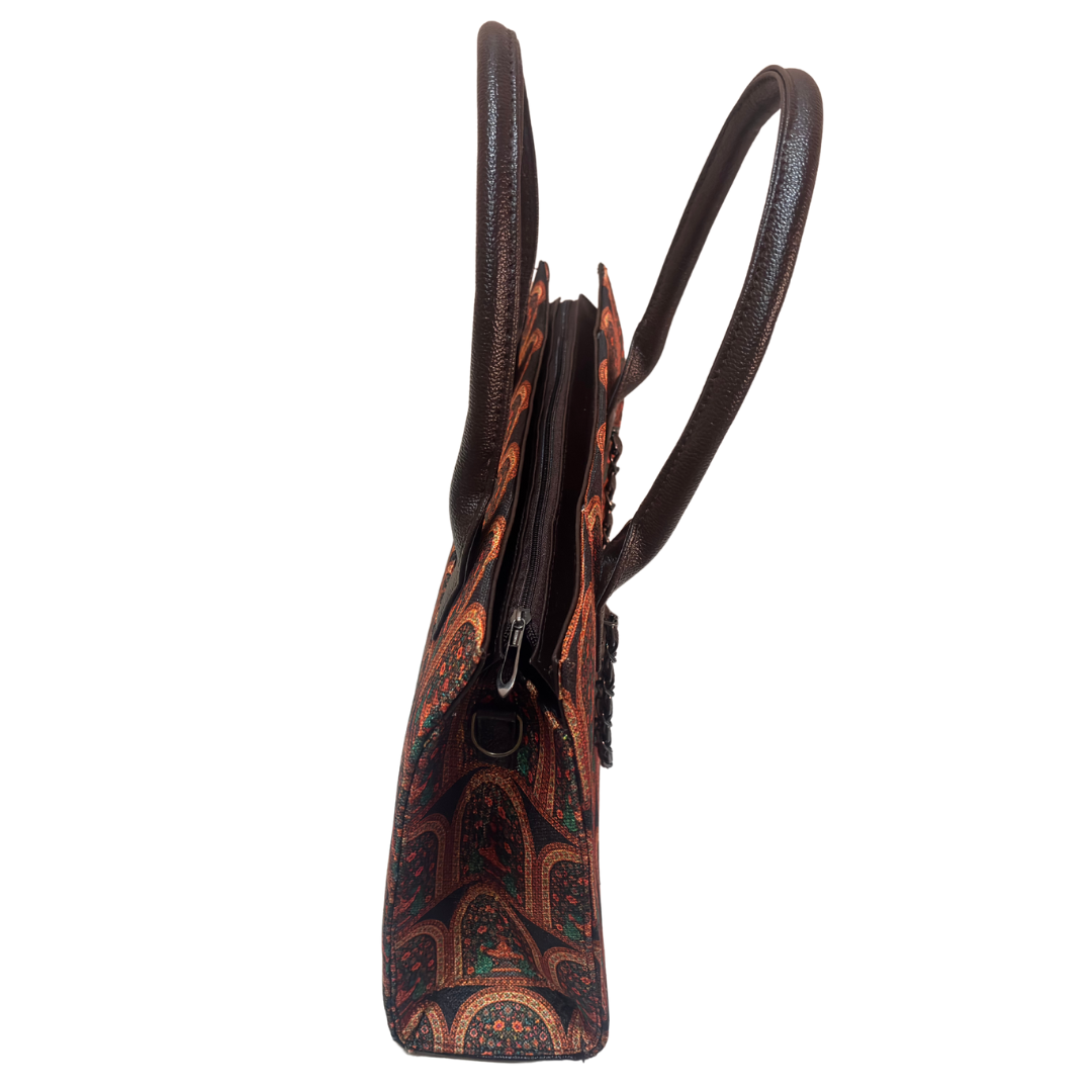 The House of RajPadmini Printed Tote Bag Set with Complementary Pouch