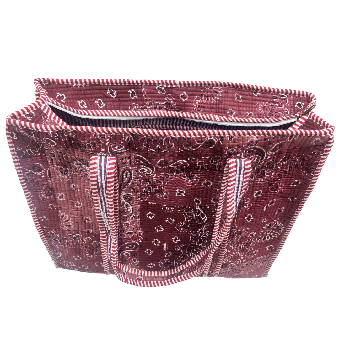 The Bazaar Bhoot Edition:- Premium Cotton Quilted Shopping Tote Bag