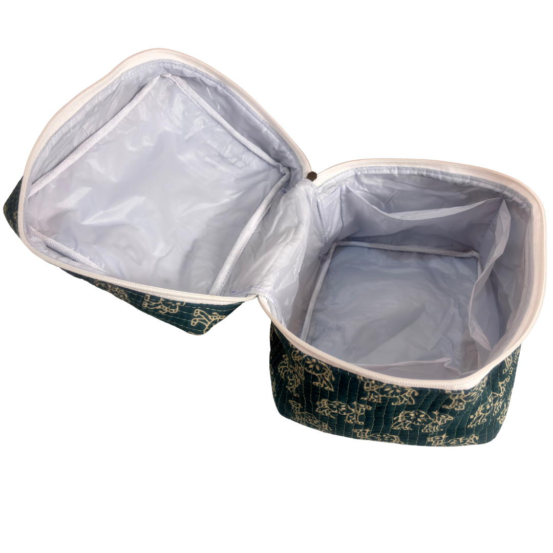 The House of RajPadmini Quilted Cotton Cosmetic Case