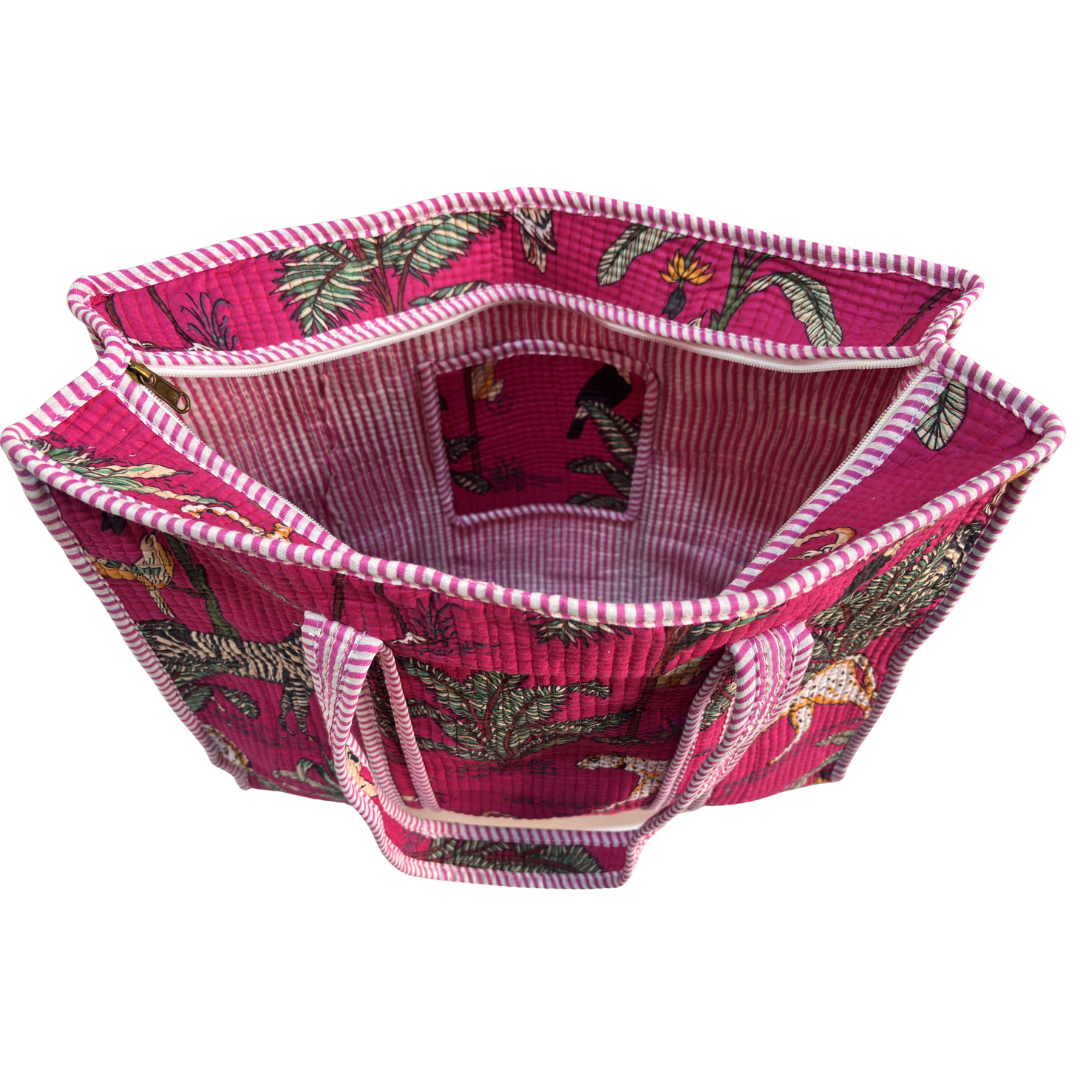 The Bazaar Bhoot Edition:- Premium Cotton Quilted Shopping Tote Bag