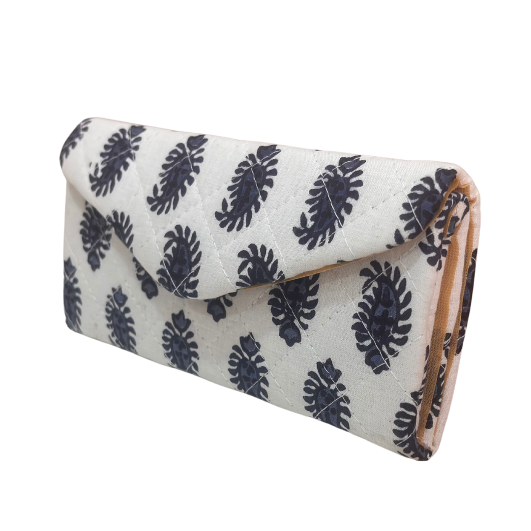 The House of RajPadmini Foldable Cotton Sunglass Case with Magnetic Closure