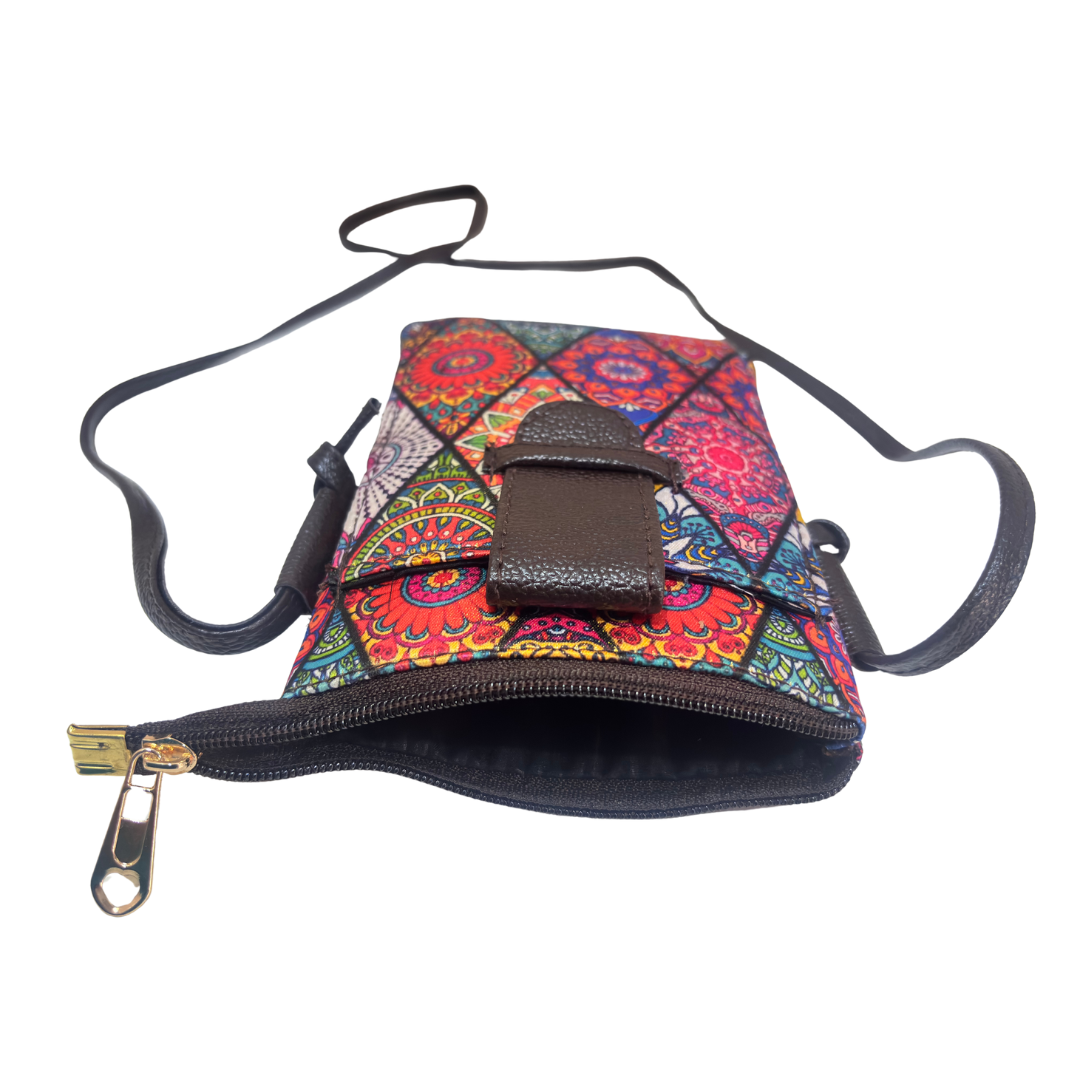 The DoorSanchaar Edition:- Women's Printed Mobile Sling Bag
