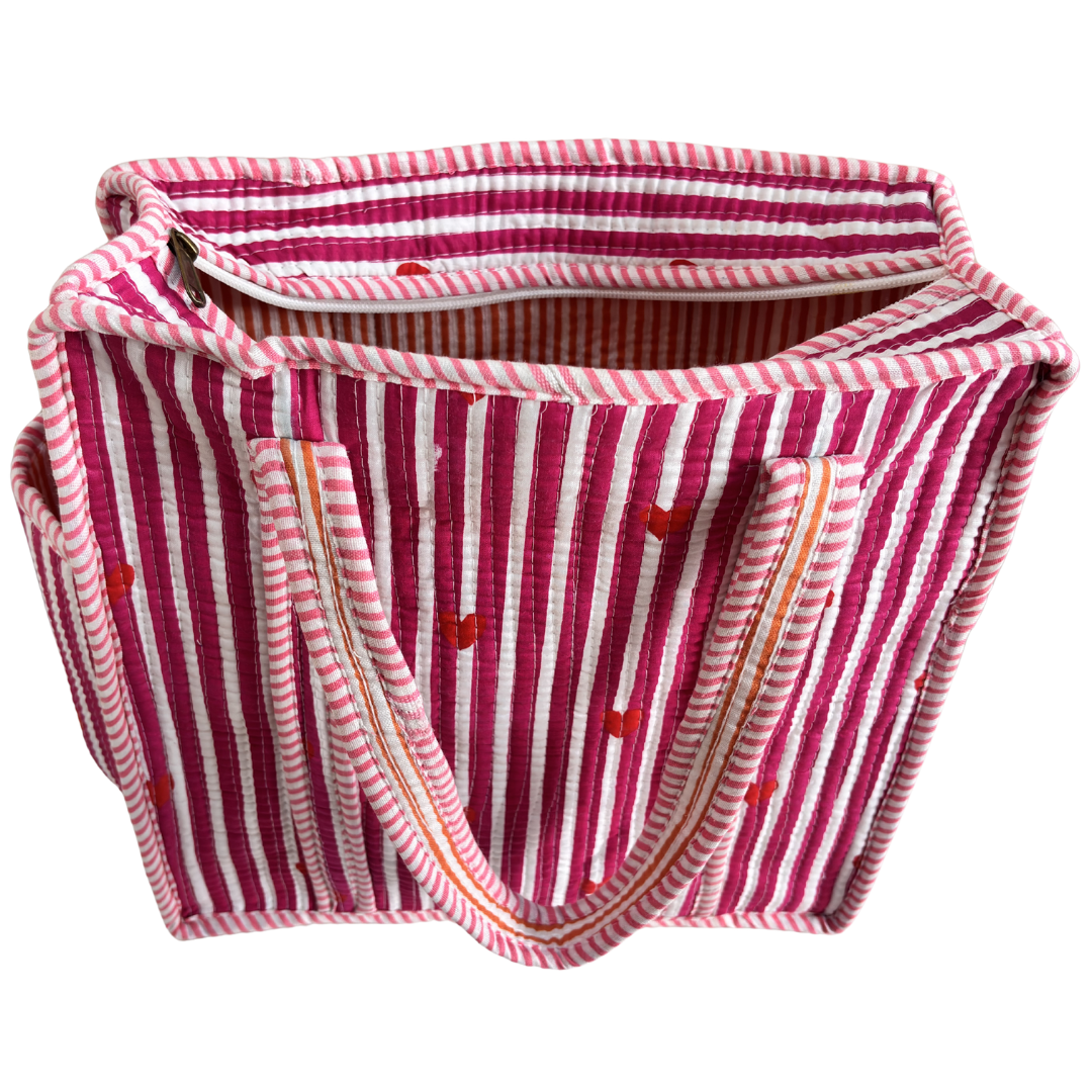 RajPadmini Handcrafted Quilted Cotton Ghar Se Mandir Edition - Tiffin & Pooja Carrier Collection