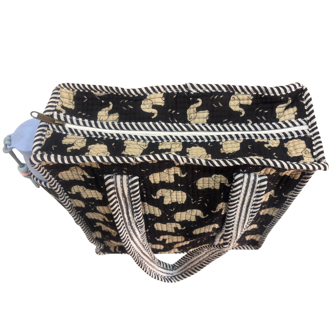 RajPadmini Handcrafted Quilted Cotton Ghar Se Mandir Edition - Tiffin & Pooja Carrier Collection