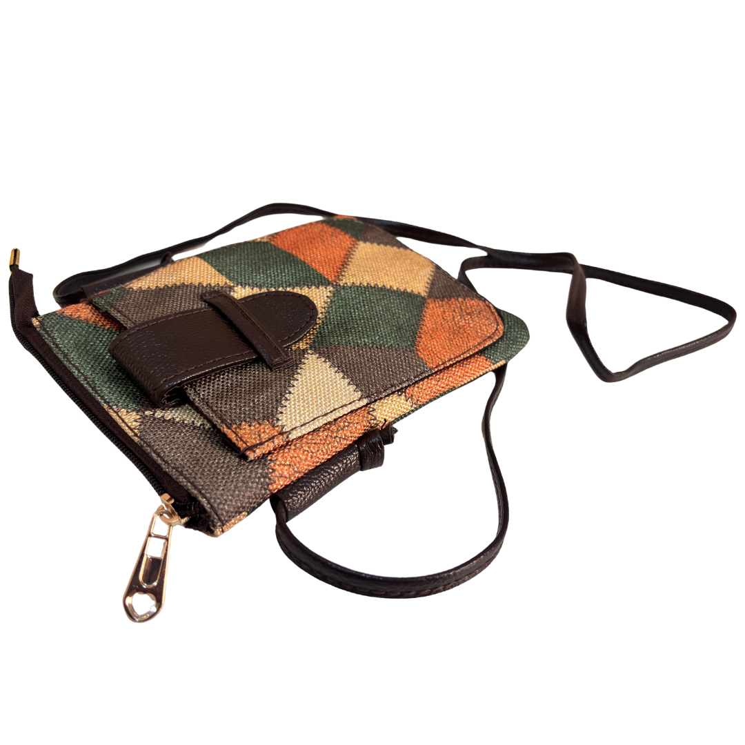 Mobile Sling Bag for Women | Printed Crossbody Phone Bag for Travel & Daily Use | The House of RajPadmini