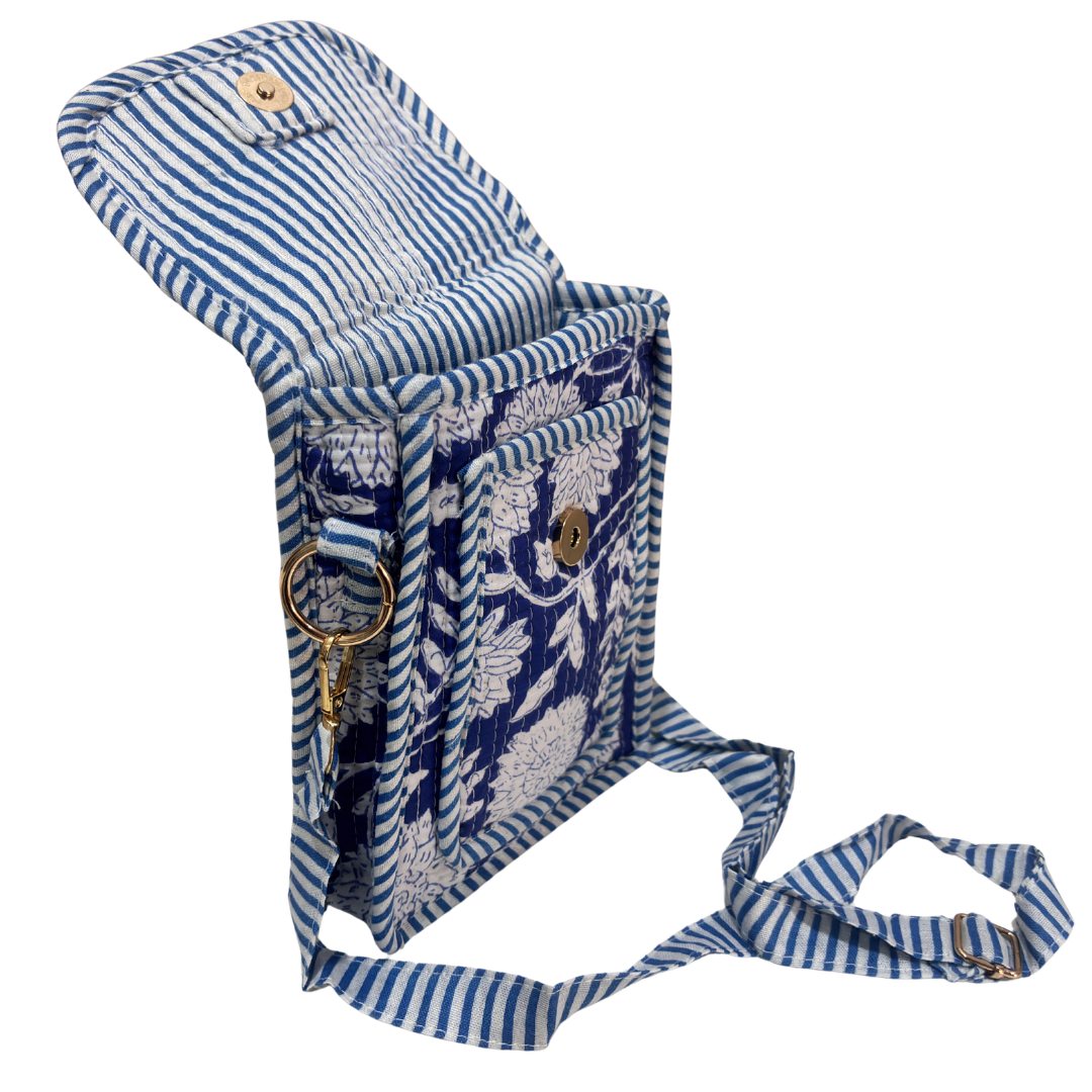 Quilted Cotton Mobile Sling Bag | The House of RajPadmini