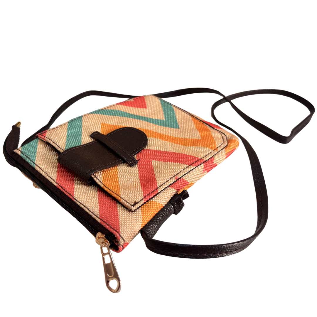 Mobile Sling Bag for Women | Printed Crossbody Phone Bag for Travel & Daily Use | The House of RajPadmini