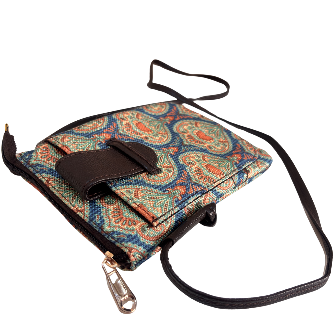 Mobile Sling Bag for Women | Printed Crossbody Phone Bag for Travel & Daily Use | The House of RajPadmini