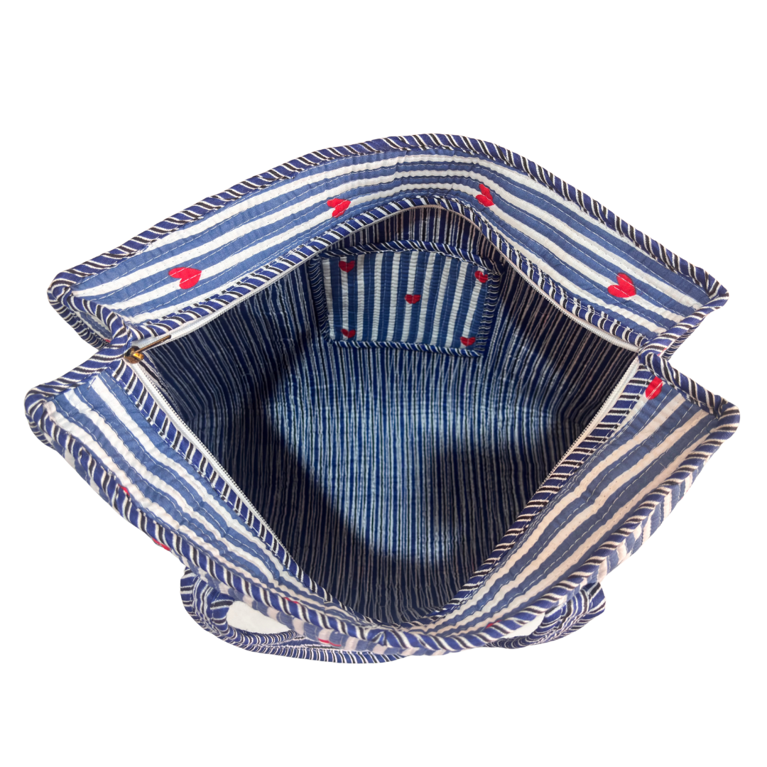 Quilted Cotton Shopping Tote Bag – Block Print, Handcrafted | The House of RajPadmini