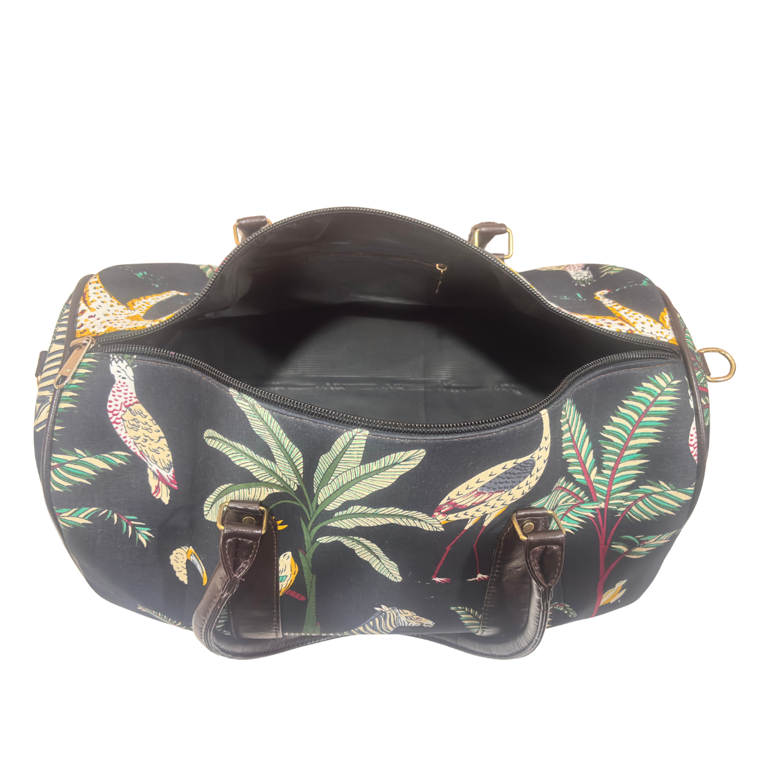 The House of RajPadmini Animal Print Cotton Duffle Bag