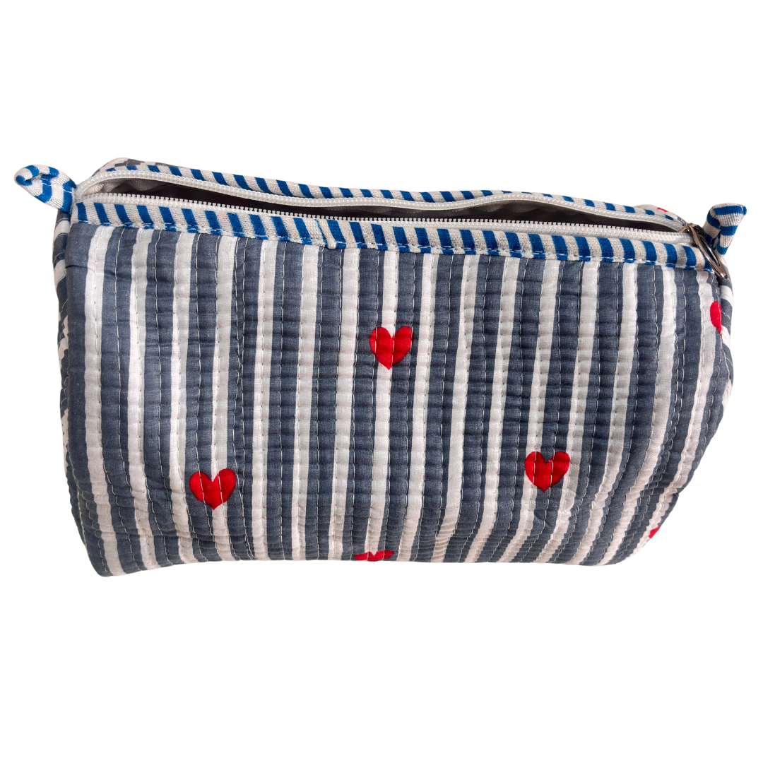 The Alfred Edition Multipurpose Travel Organizers:- Premium Handcrafted Waterproof Quilted Cotton Beauty/Travel Organizer Bag for Men & Women