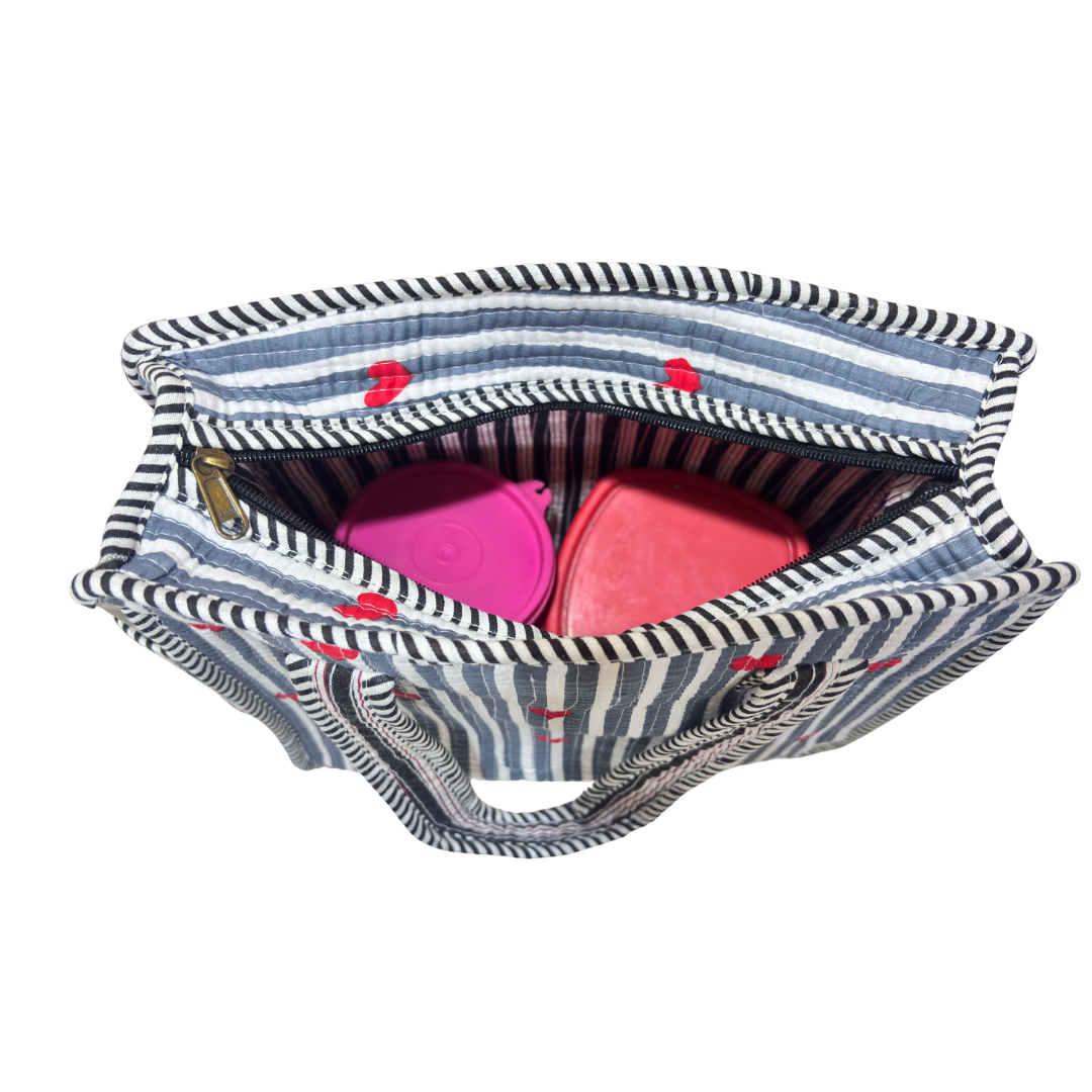 Handcrafted Quilted Cotton Mini Bag