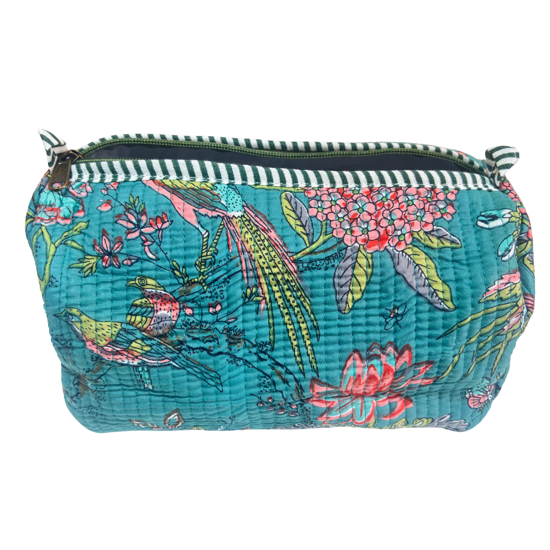 The Alfred Edition Travel Accessory:- Premium Handcrafted Waterproof Quilted Cotton Beauty/Travel Organizer Bag for Men & Women