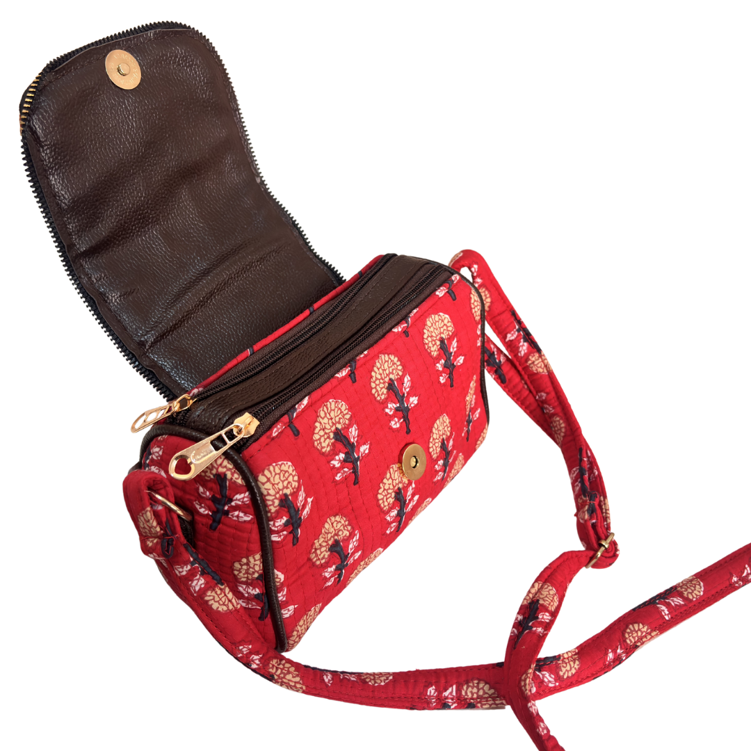 RajPadmini Handcrafted Quilted Cotton Sling Bag