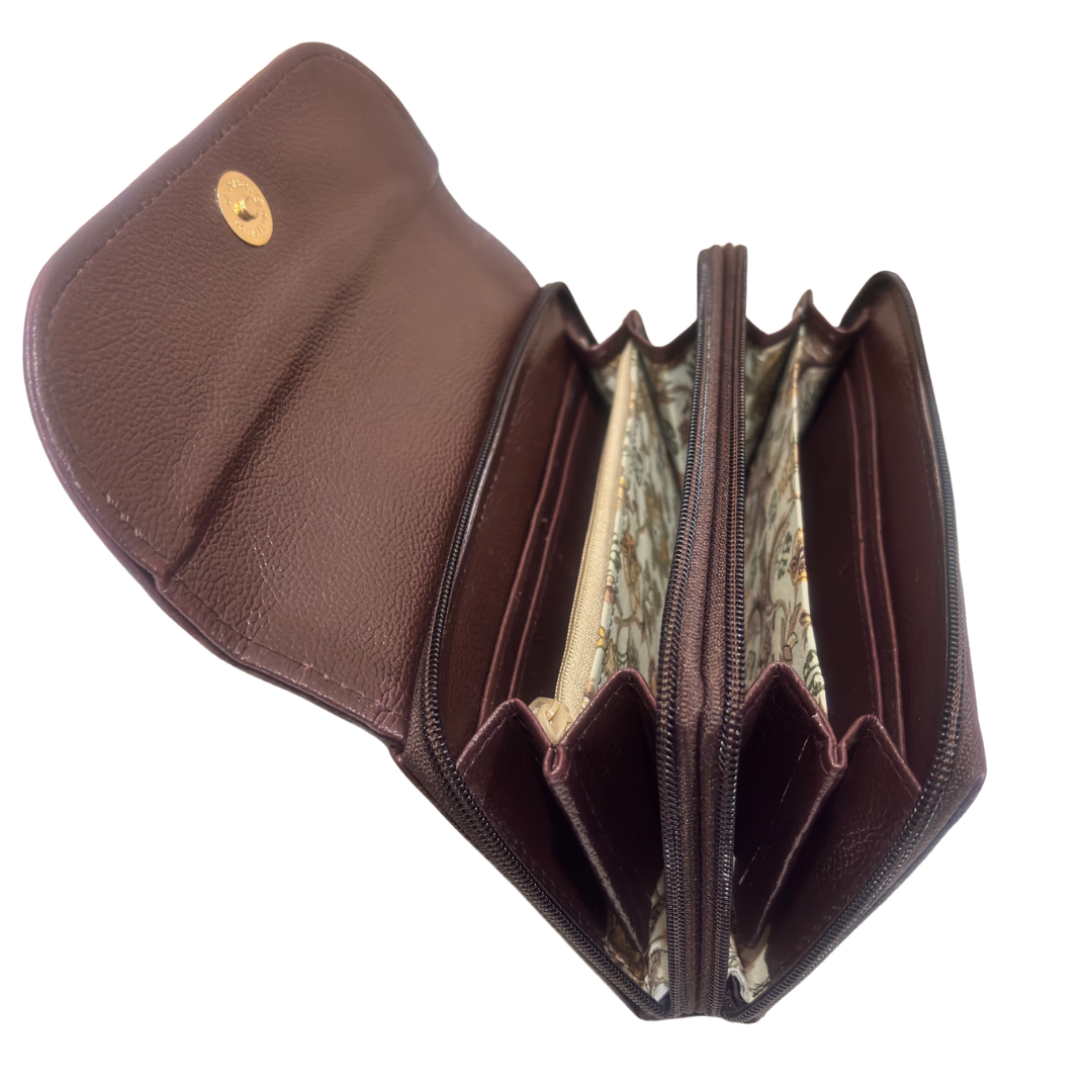 The Hamsafar Edition:- Women's Ethnic Jute Fabric Wallet with Double Partition