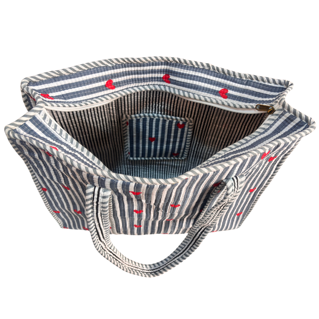 The Bazaar Bhoot Edition:- Premium Cotton Quilted Shopping Tote Bag