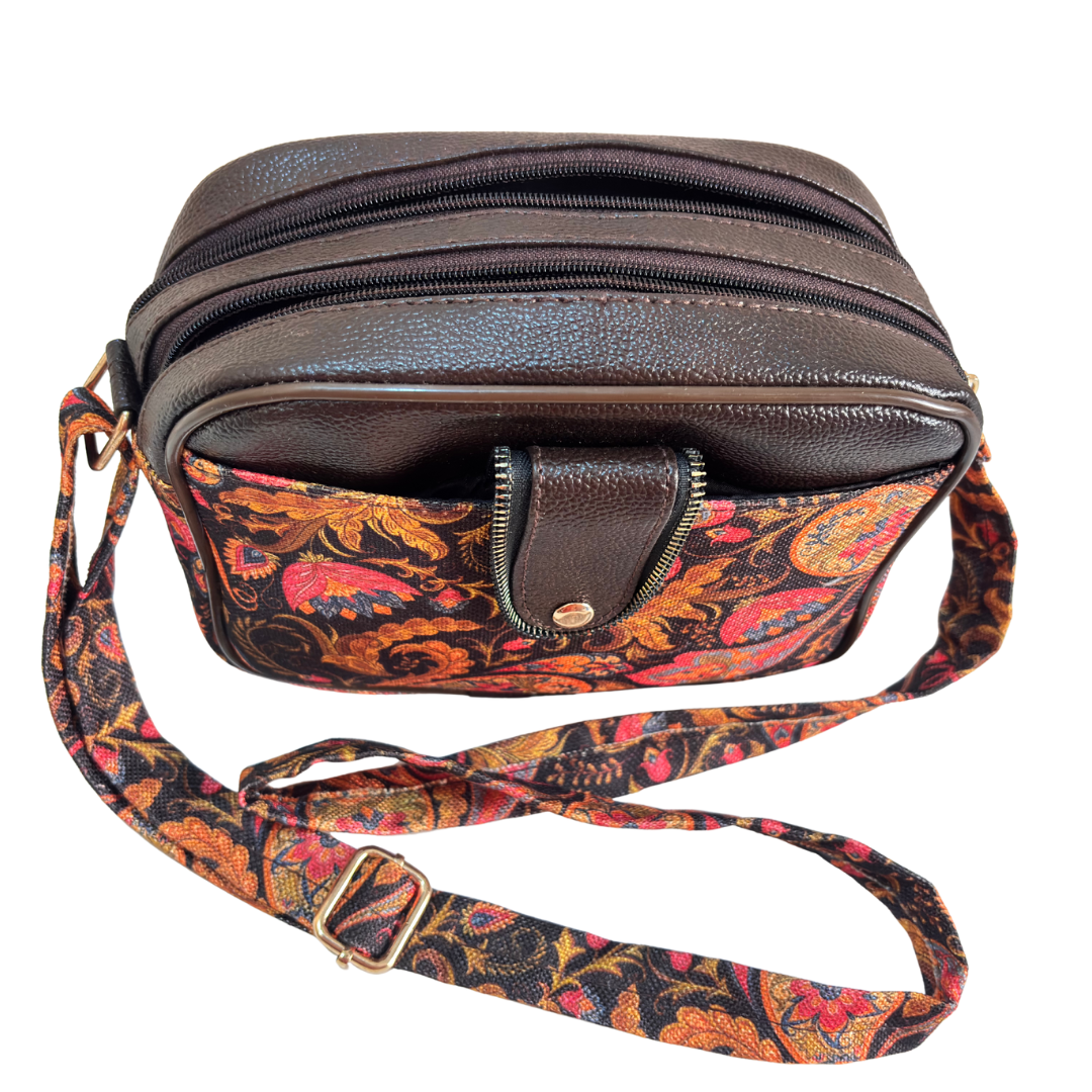The House of RajPadmini Floral Print Crossbody Sling Bag