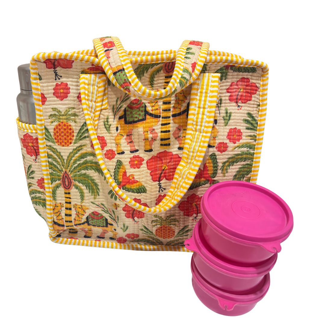 Handcrafted Quilted Cotton Mini Bag