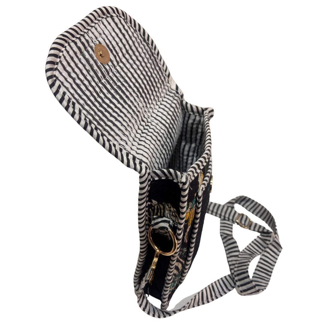 Quilted Cotton Mobile Sling Bag | The House of RajPadmini