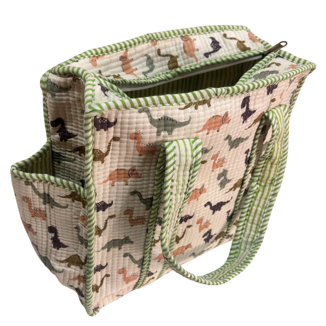 RajPadmini Handcrafted Quilted Cotton Ghar Se Mandir Edition - Tiffin & Pooja Carrier Collection