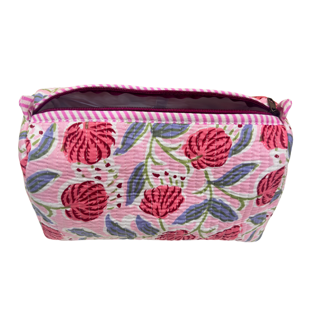 The Alfred Edition Travel Accessory:- Premium Handcrafted Waterproof Quilted Cotton Beauty/Travel Organizer Bag for Men & Women