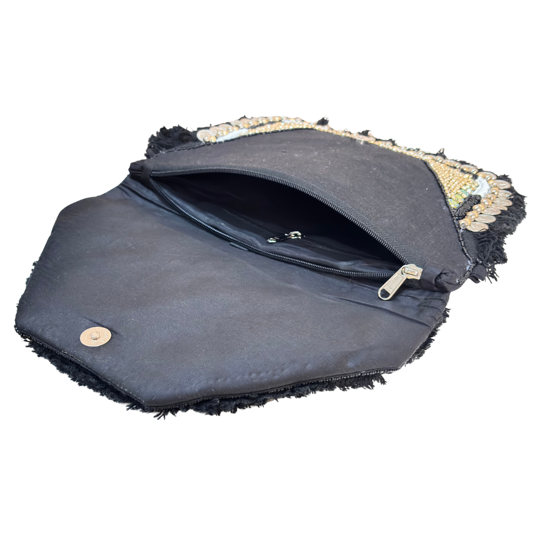 Boho Chic Cotton Crossbody Clutch and Convertible Sling