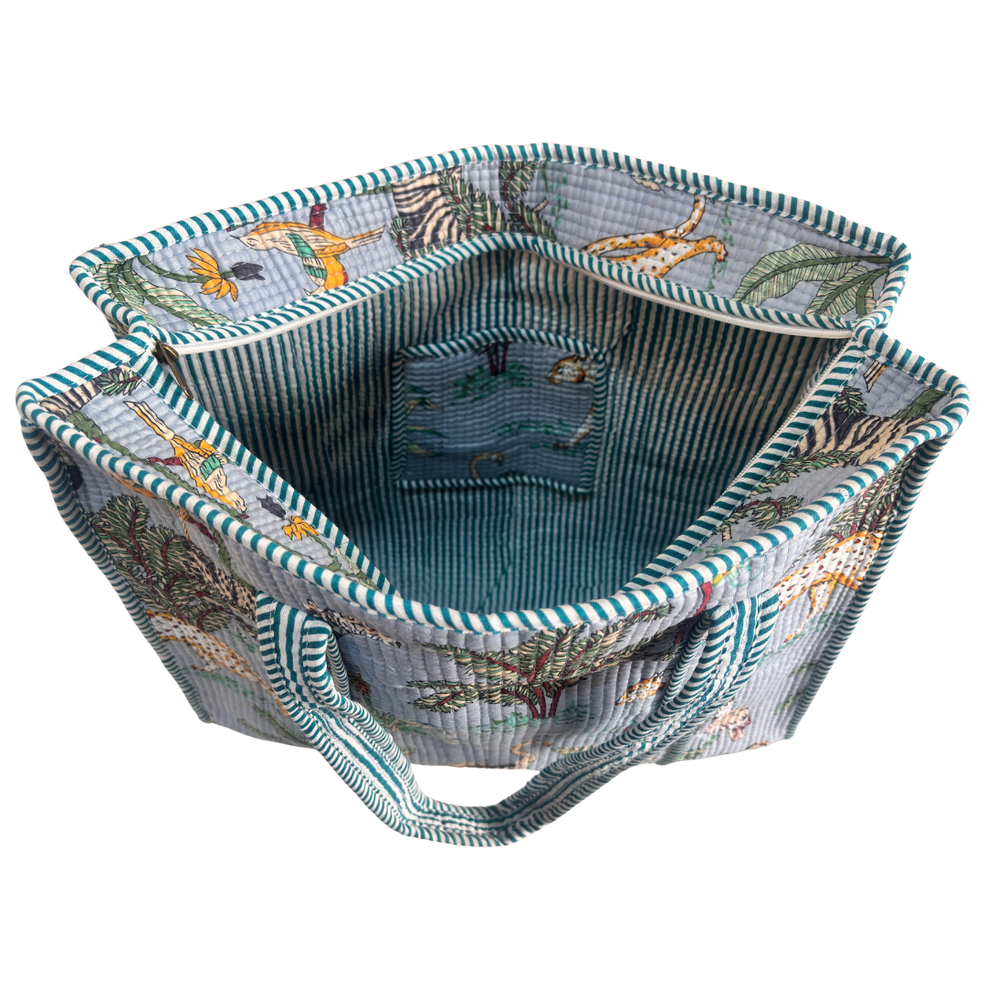 The Bazaar Bhoot Edition:- Premium Cotton Quilted Shopping Tote Bag