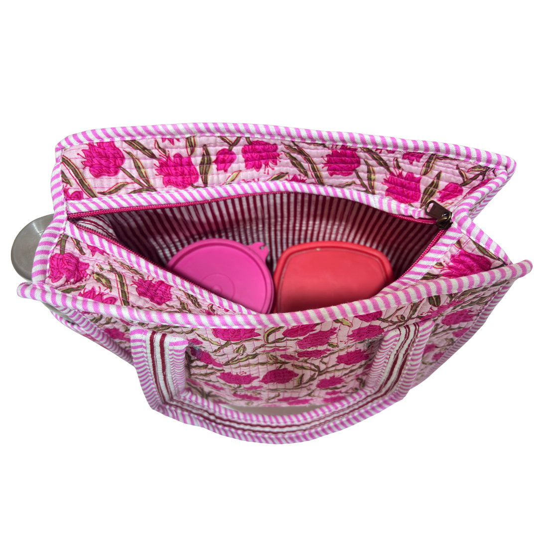 Handcrafted Quilted Cotton Mini Bag