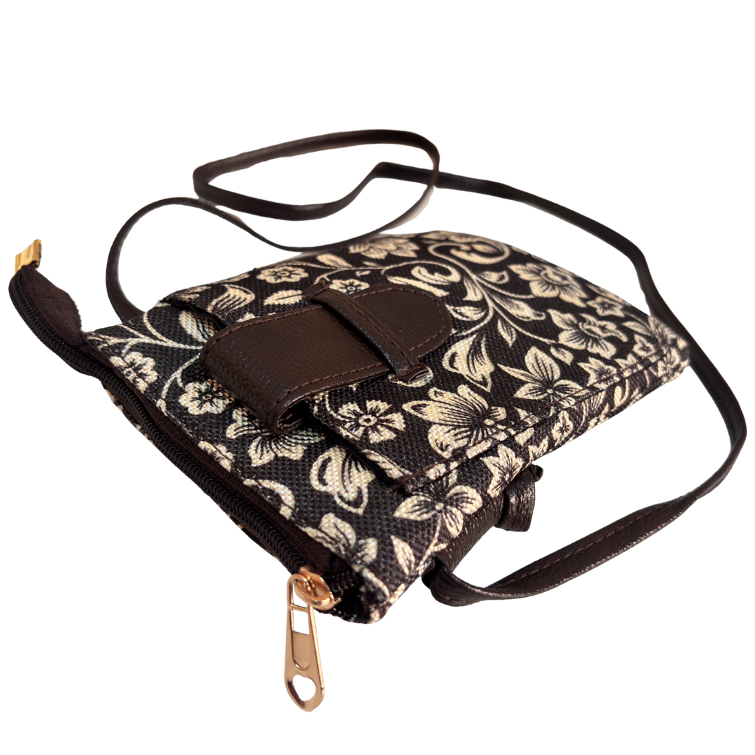 Mobile Sling Bag for Women | Printed Crossbody Phone Bag for Travel & Daily Use | The House of RajPadmini