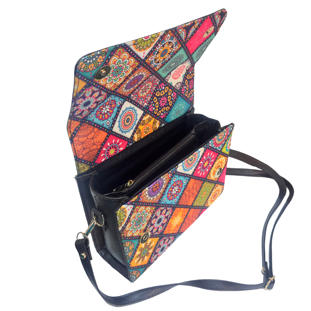 The House of RajPadmini Mandala Print Crossbody Box Bag