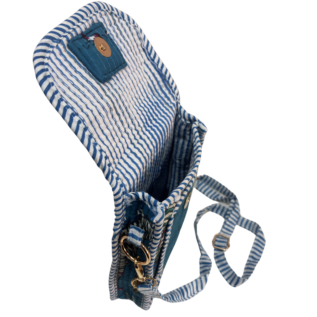Quilted Cotton Mobile Sling Bag | The House of RajPadmini