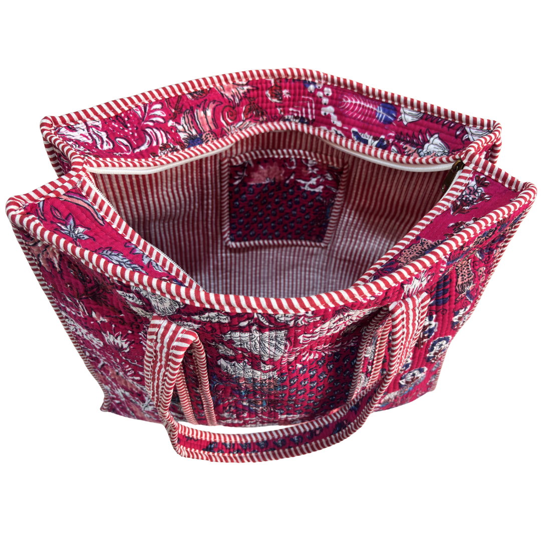 The Bazaar Bhoot Edition:- Premium Cotton Quilted Shopping Tote Bag