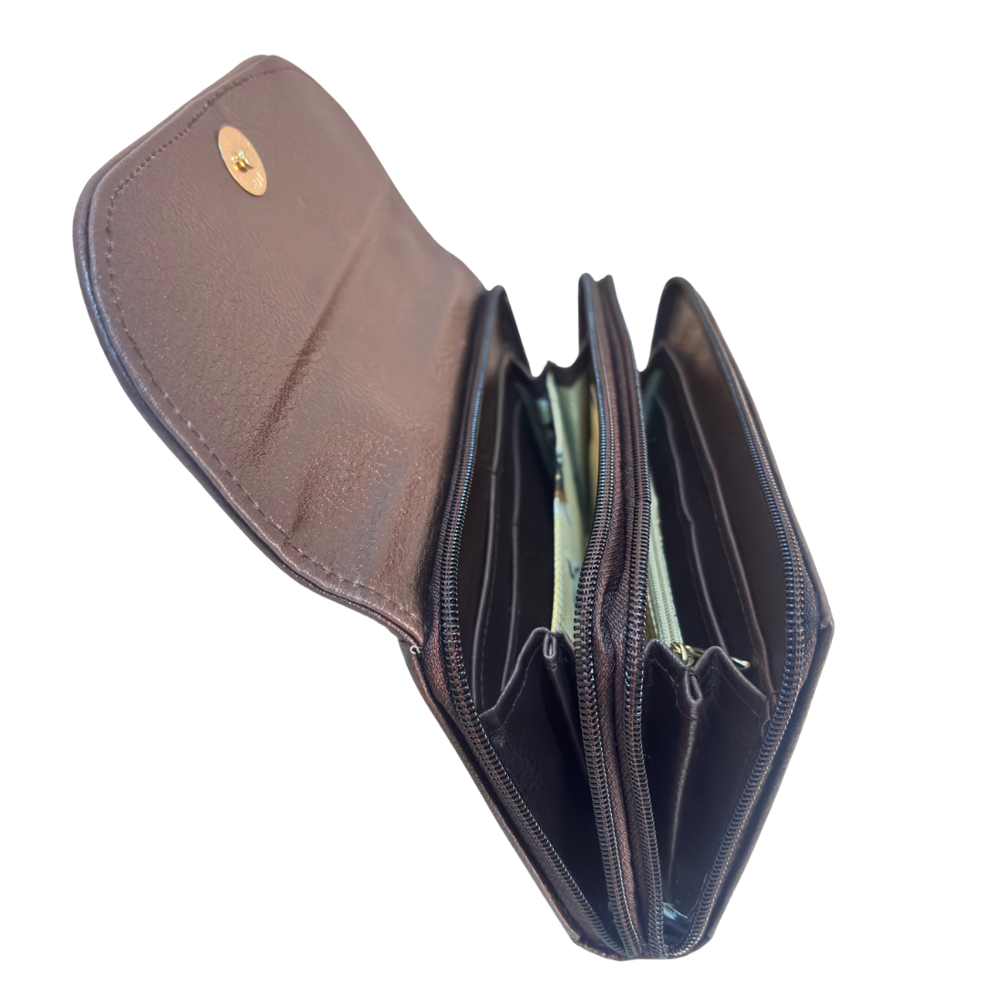 The Hamsafar Edition:- Women's Ethnic Jute Fabric Wallet with Double Partition