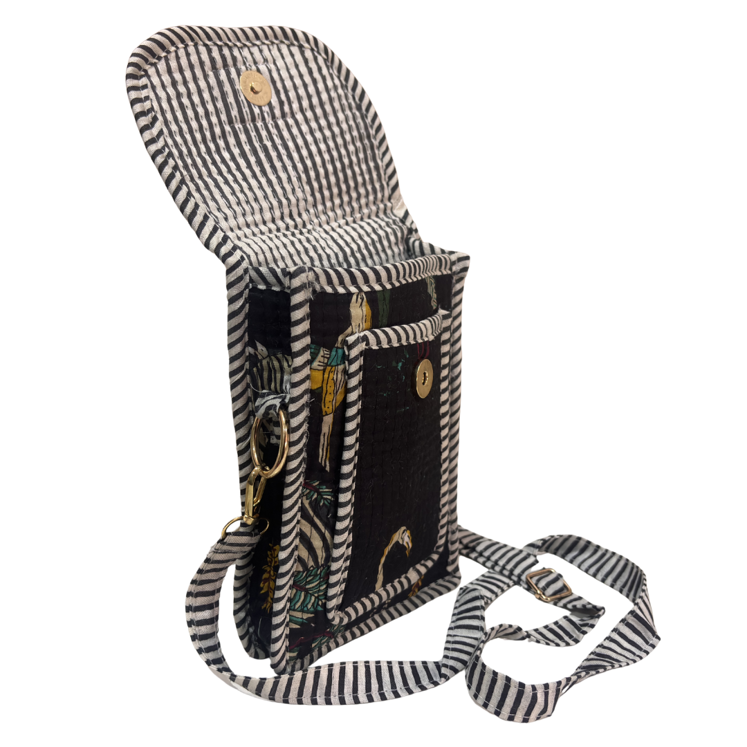 Quilted Cotton Mobile Sling Bag | The House of RajPadmini