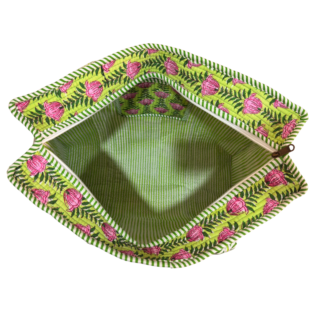 Quilted Cotton Shopping Tote Bag – Block Print, Handcrafted | The House of RajPadmini