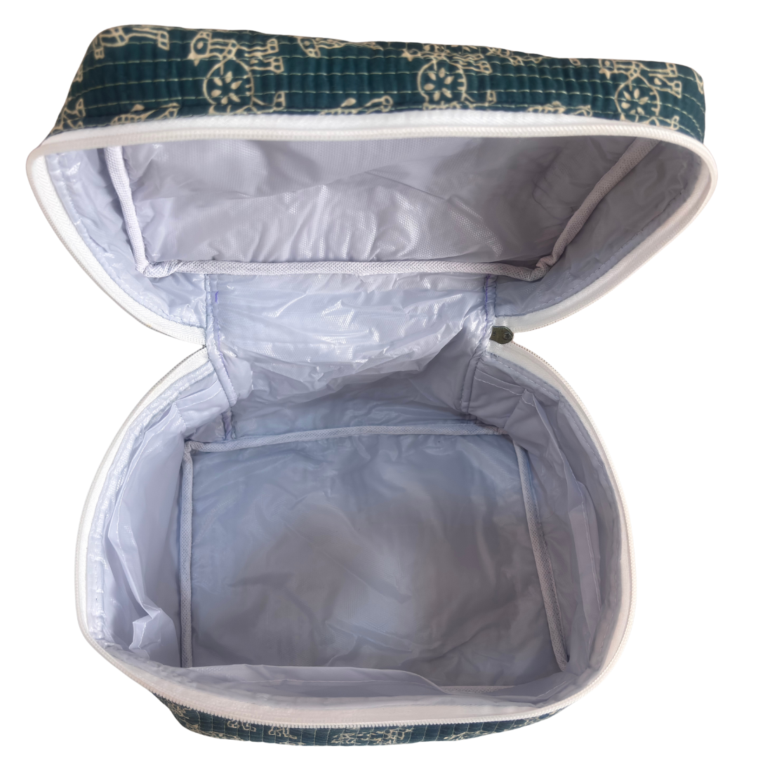 The House of RajPadmini Quilted Cotton Cosmetic Case