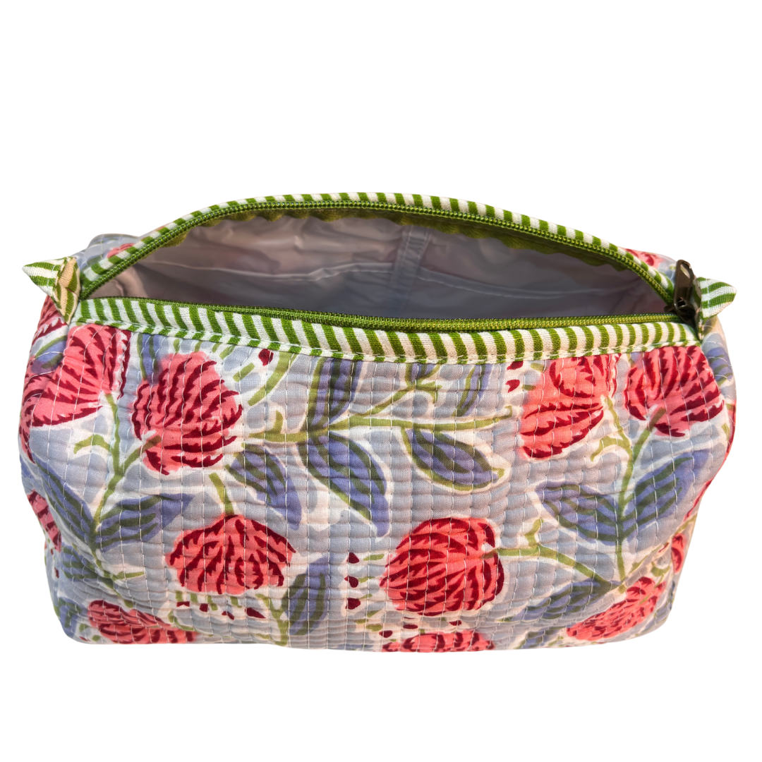 The Alfred Edition Travel Accessory:- Premium Handcrafted Waterproof Quilted Cotton Beauty/Travel Organizer Bag for Men & Women