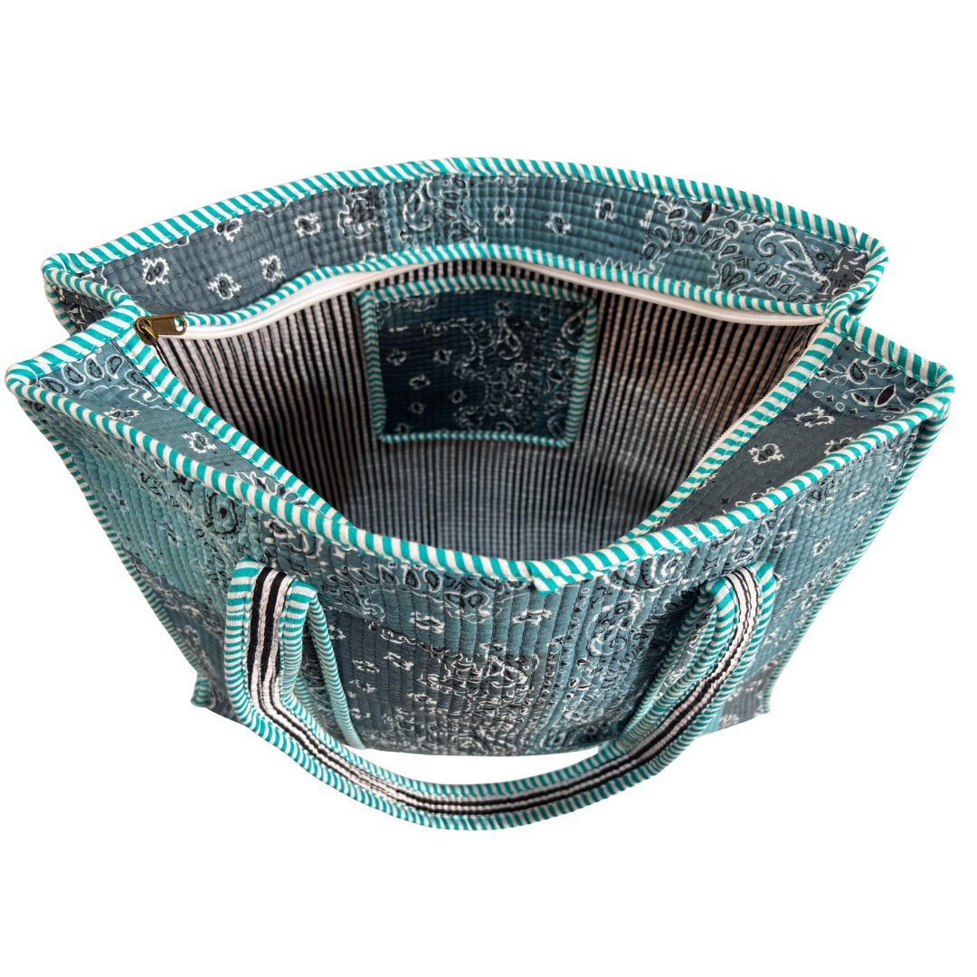 The Bazaar Bhoot Edition:- Premium Cotton Quilted Shopping Tote Bag