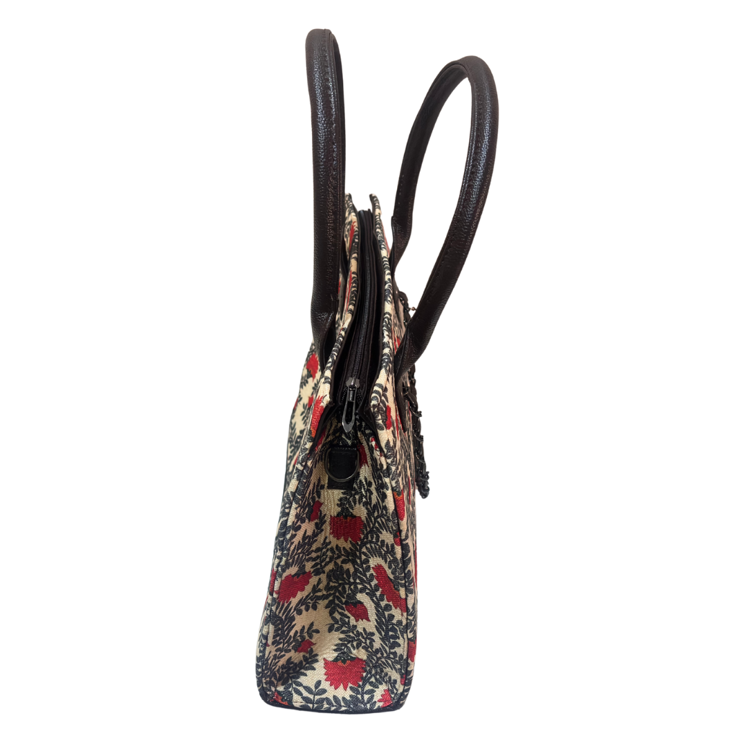 The House of RajPadmini Printed Tote Bag Set with Complementary Pouch