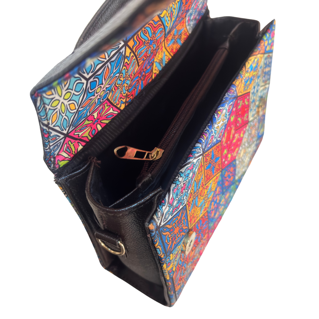 The House of RajPadmini Mandala Print Crossbody Box Bag