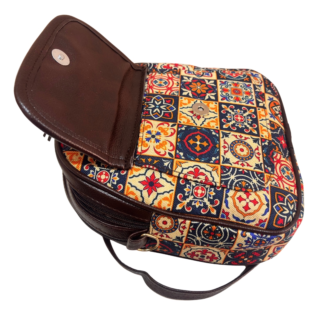 The Harkara Messenger Backpack Convertible Sling - Palace Runner Collection