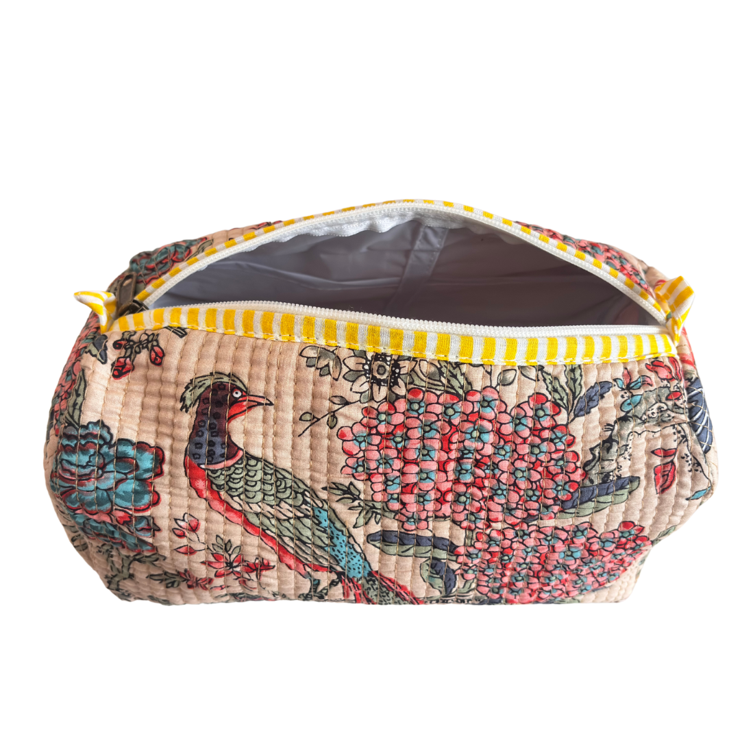 4-in-1 Festive Gifting COMBO : Premium Quilted Tote Bag + 3 Waterproof Pouches = Your Complete Organization Solution!