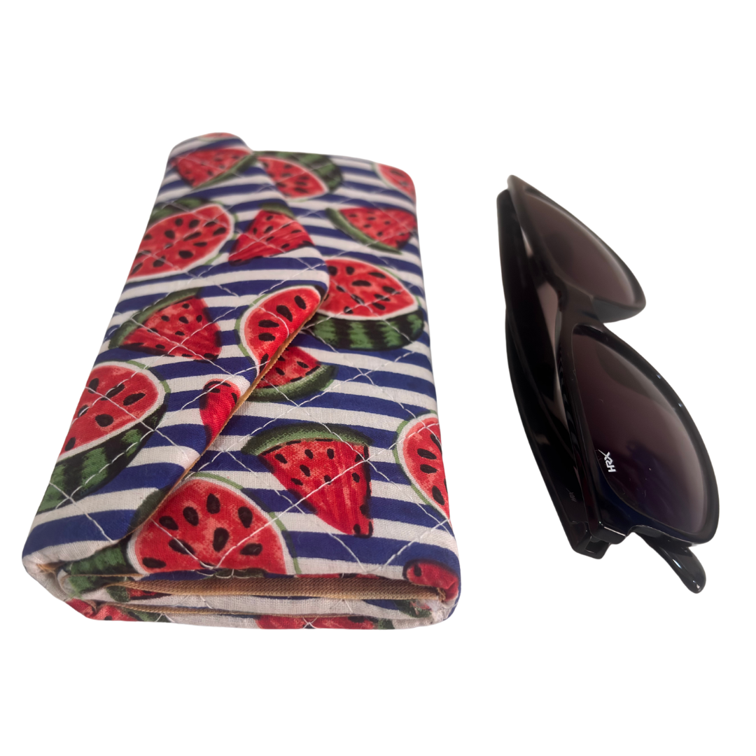 The House of RajPadmini Foldable Cotton Sunglass Case with Magnetic Closure