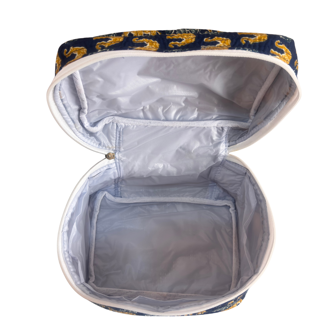 The House of RajPadmini Quilted Cotton Cosmetic Case