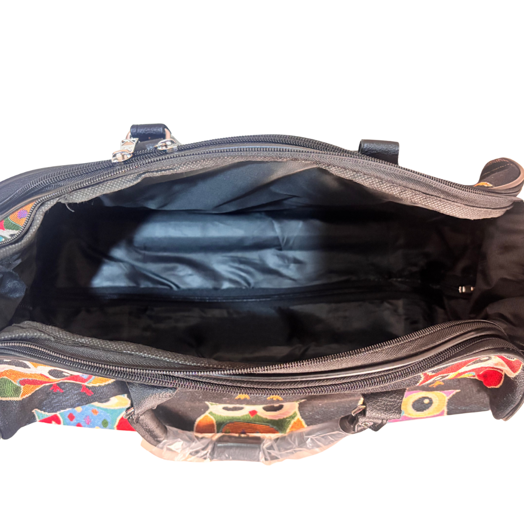 The House of RajPadmini Road Warrior Edition:- Waterproof Elephant Print Wheeled Travel Duffle Trolley Bag