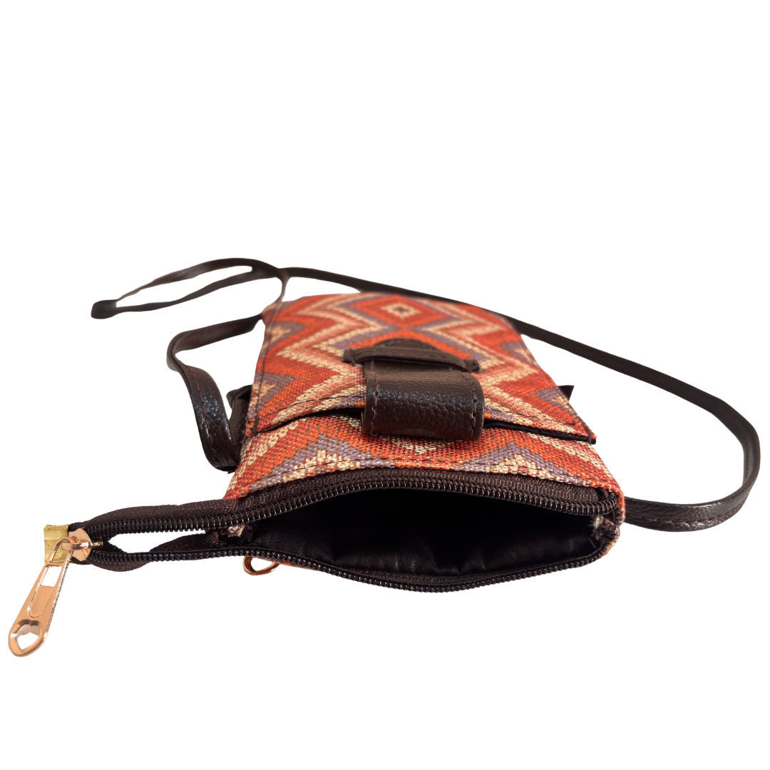 Mobile Sling Bag for Women | Printed Crossbody Phone Bag for Travel & Daily Use | The House of RajPadmini